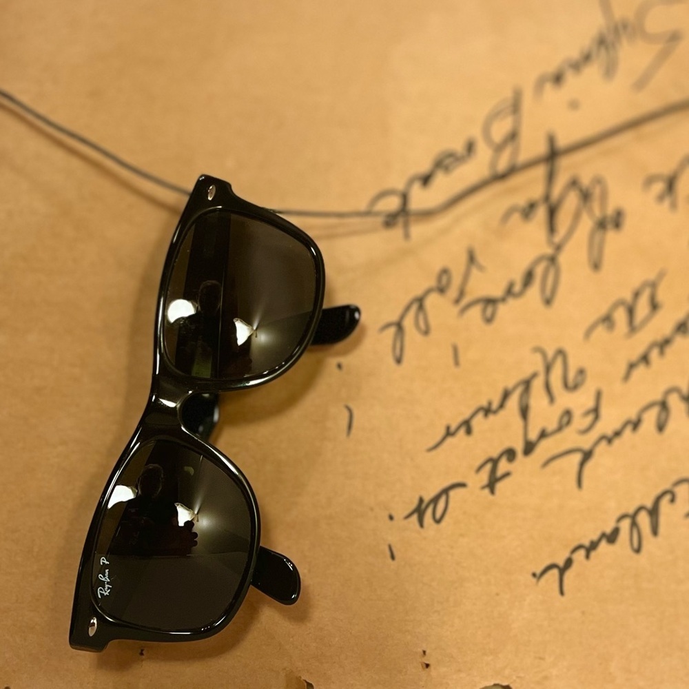 Ray-Ban Black Wayfarer Sunglasses with Dark Lenses